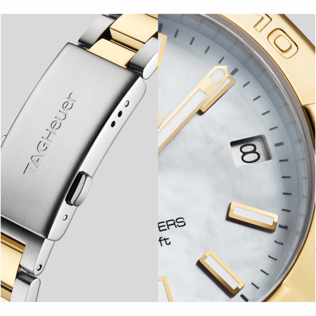  Shop Authentic Tag Heuer Aquaracer Mother of Pearl Dial Two Tone Steel Strap Watch for Women - WBD1320.BB0320 - Luxxuri