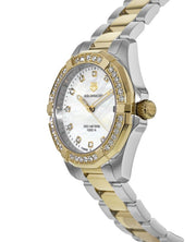  Shop Authentic Tag Heuer Aquaracer Diamonds Mother of Pearl Dial Two Tone Steel Strap Watch for Women - WBD1323.BB0320 - Luxxuri