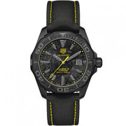  Shop Authentic Tag Heuer Aquaracer Calibre 5 Black NATO Strap Carbon Dial Watch for Men - WBD218B.FC6446 - Luxxuri