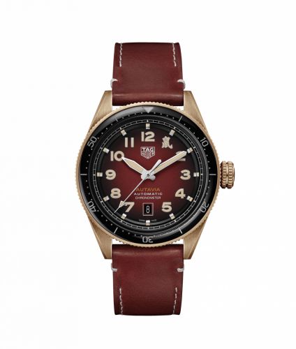  Shop Authentic Tag Heuer Autavia Calibre 5 Chinese New Year Maroon Dial Maroon Leather Strap Watch for Men - WBE5193.FC8300 - Luxxuri