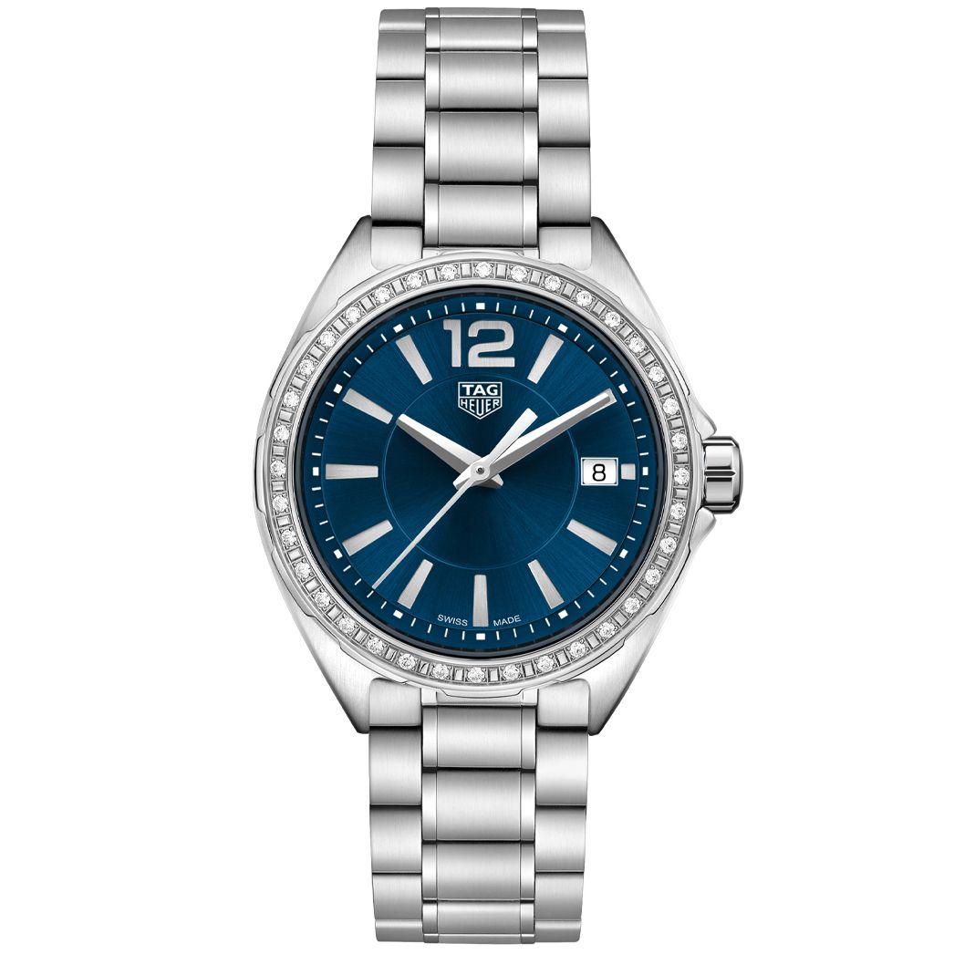  Shop Authentic Tag Heuer Formula 1 Quartz Diamonds Blue Dial Silver Steel Strap Watch for Women - WBJ1316.BA0666 - Luxxuri