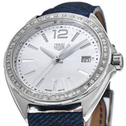 Shop Authentic Tag Heuer Formula 1 Quartz Diamonds Mother of Pearl Dial Blue Leather Strap Watch for Women - WBJ131A.FC8251 - Luxxuri
