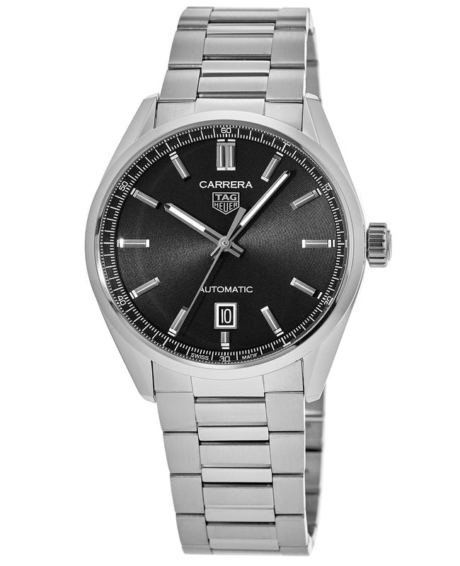  Shop Authentic Tag Heuer Carrera Date Black Dial Silver Steel Strap Watch for Men - WBN2110.BA0639 - Luxxuri