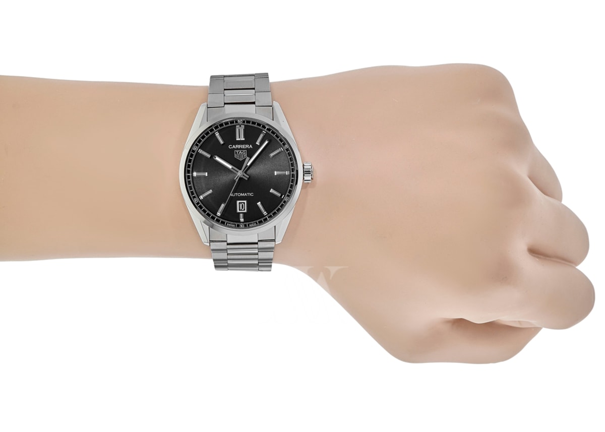  Shop Authentic Tag Heuer Carrera Date Black Dial Silver Steel Strap Watch for Men - WBN2110.BA0639 - Luxxuri