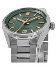  Shop Authentic Tag Heuer Carrera Date Automatic 18K Green Dial Silver Steel Strap Watch for Women - WBN2312.BA0001 - Luxxuri