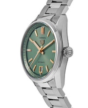  Shop Authentic Tag Heuer Carrera Date Automatic 18K Green Dial Silver Steel Strap Watch for Women - WBN2312.BA0001 - Luxxuri