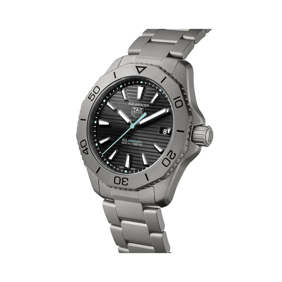 Shop Authentic Tag Heuer Aquaracer Professional 200 Solargraph Quartz Black Dial Silver Steel Strap Watch for Men - WBP1180.BF0000 - Luxxuri