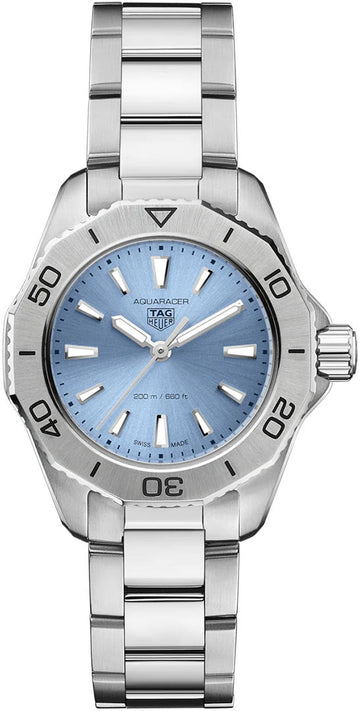  Shop Authentic Tag Heuer Aquaracer Professional 200 Quartz Blue Dial Silver Steel Strap Watch for Women - WBP1415.BA0622 - Luxxuri