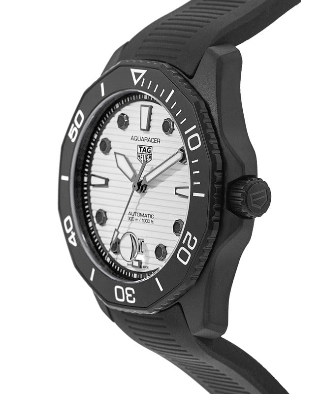  Shop Authentic Tag Heuer Aquaracer Professional 300 Automatic White Dial Black Rubber Strap Watch for Men - WBP201D.FT6197 - Luxxuri