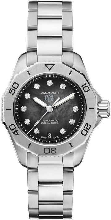  Shop Authentic Tag Heuer Aquaracer Professional 200 Automatic Black Dial Silver Steel Strap Watch for Men - WBP2410.BA0622 - Luxxuri
