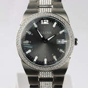  Shop Authentic Bulova Crystal Collection Brown Dial Silver Steel Strap Watch for Men - 96B221 - Luxxuri