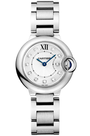  Shop Authentic Cartier Ballon Bleu de Cartier Diamonds Silver Dial Silver Steel Strap Watch for Women - WE902073 - Luxxuri