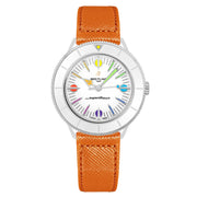  Shop Authentic Breitling Superocean Heritage '57 Pastel Paradise White Dial Orange Leather Watch for Women - A10340A11A1X1 - Luxxuri