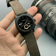  Shop Authentic Fossil Machine Flight Chronograph Brown Dial Brown Leather Strap Watch for Men - FS4656 - Luxxuri