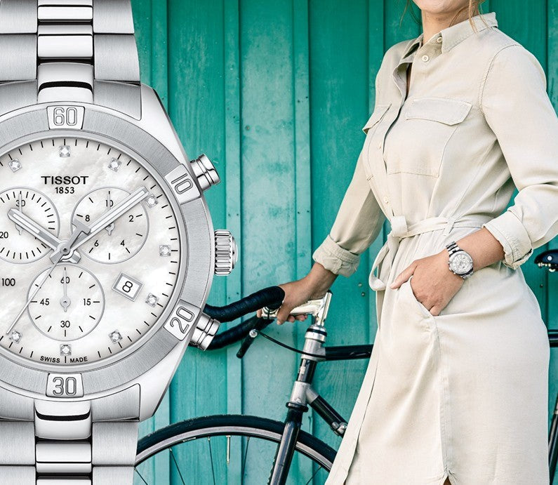  Shop Authentic Tissot PR 100 Sport Chic Chronograph Silver Dial Silver Steel Strap Watch for Women - T101.917.11.031.00 - Luxxuri