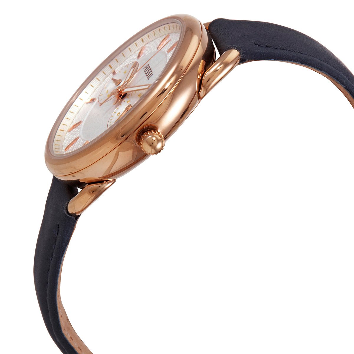  Shop Authentic Fossil Tailor White Dial Blue Leather Strap Watch for Women - ES4260 - Luxxuri