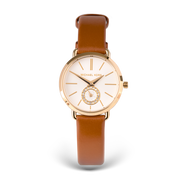  Shop Authentic Michael Kors Portia Quartz White Dial Brown Leather Strap Watch For Women - MK2734 - Luxxuri