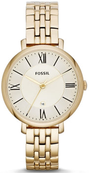  Shop Authentic Fossil Jacqueline White Dial Gold Steel Strap Watch for Women - ES3434 - Luxxuri