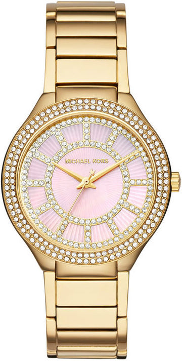  Shop Authentic Michael Kors Kerry Mother of Pearl Dial Gold Steel Strap Watch for Women - MK3396 - Luxxuri