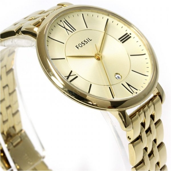  Shop Authentic Fossil Jacqueline White Dial Gold Steel Strap Watch for Women - ES3434 - Luxxuri
