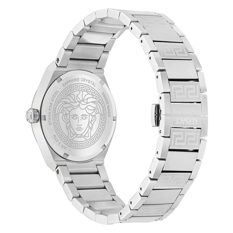  Shop Authentic Versace V-Auria Quartz Green Dial Silver Steel Strap Watch for Men - VE0F00125 - Luxxuri
