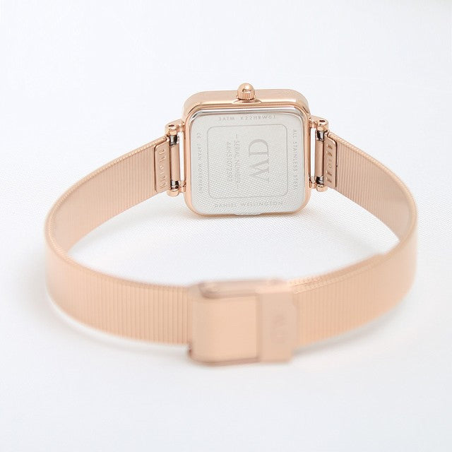  Shop Authentic Daniel Wellington Quadro Studio White Dial Rose Gold Mesh Strap Watch For Women - DW00100517 - Luxxuri
