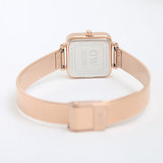  Shop Authentic Daniel Wellington Quadro Studio White Dial Rose Gold Mesh Strap Watch For Women - DW00100517 - Luxxuri