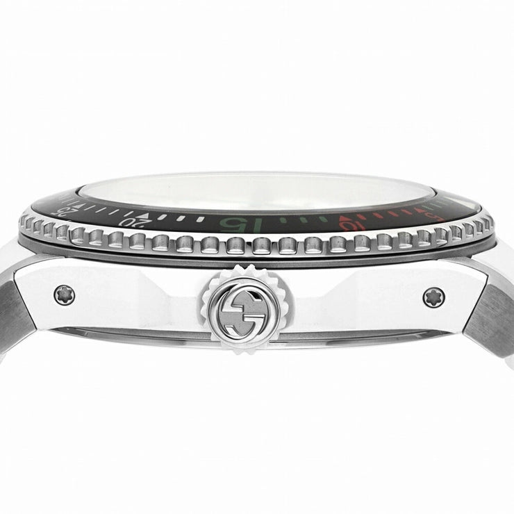  Shop Authentic Gucci Dive Tiger White Dial White Rubber Strap Watch For Men - YA136329 - Luxxuri