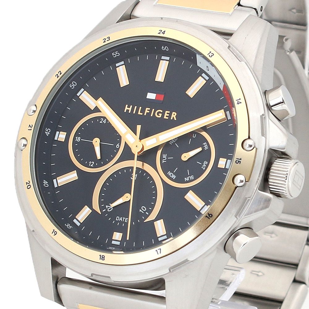  Shop Authentic Tommy Hilfiger Mason Chronograph Blue Dial Two Tone Steel Strap Watch For Men - 1791937 - Luxxuri