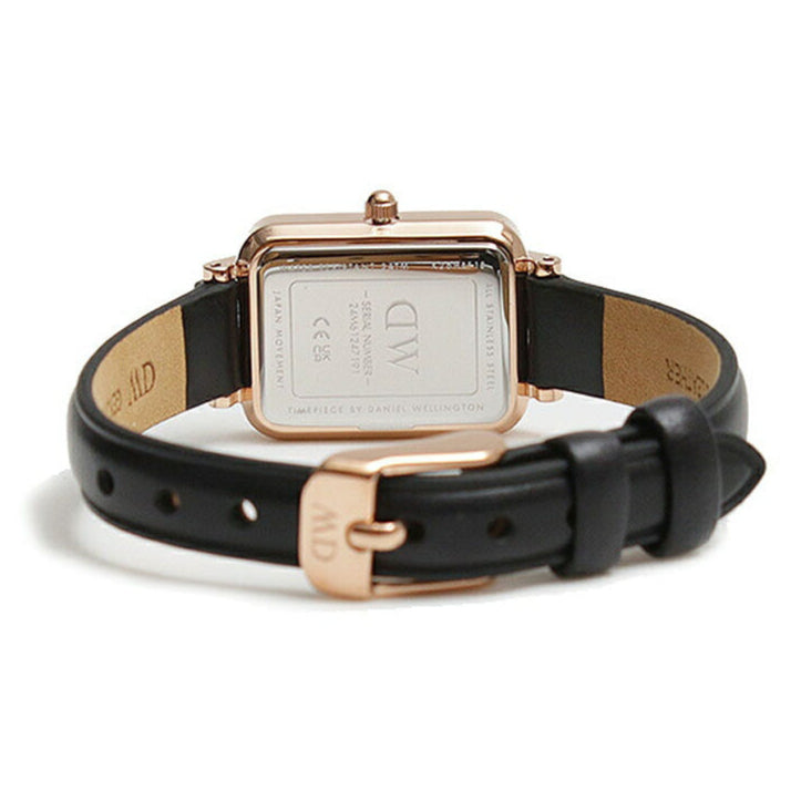  Shop Authentic Daniel Wellington Quadro Pressed Melrose Emerald Green Dial Black Leather Strap Watch For Women - DW00100446 - Luxxuri