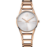  Shop Authentic Calvin Klein Stately White Dial Rose Gold Steel Strap Watch for Women - K3G23626 - Luxxuri