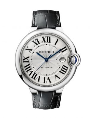  Shop Authentic Cartier Ballon Bleu De Cartier Silver Dial Black Leather Strap Watch for Women - WSBB0034 - Luxxuri