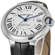  Shop Authentic Cartier Ballon Bleu de Cartier Silver Dial Black Leather Strap Watch for Men - WSBB0026 - Luxxuri