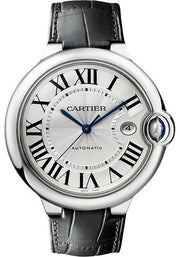  Shop Authentic Cartier Ballon Bleu de Cartier Silver Dial Black Leather Strap Watch for Men - WSBB0026 - Luxxuri