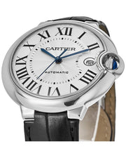  Shop Authentic Cartier Ballon Bleu De Cartier Silver Dial Black Leather Strap Watch for Women - WSBB0028 - Luxxuri
