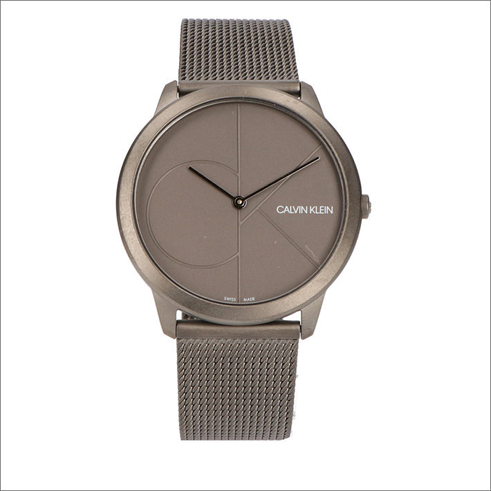  Shop Authentic Calvin Klein Minimal Grey Dial Grey Mesh Bracelet Watch for Men - K3M517P4 - Luxxuri