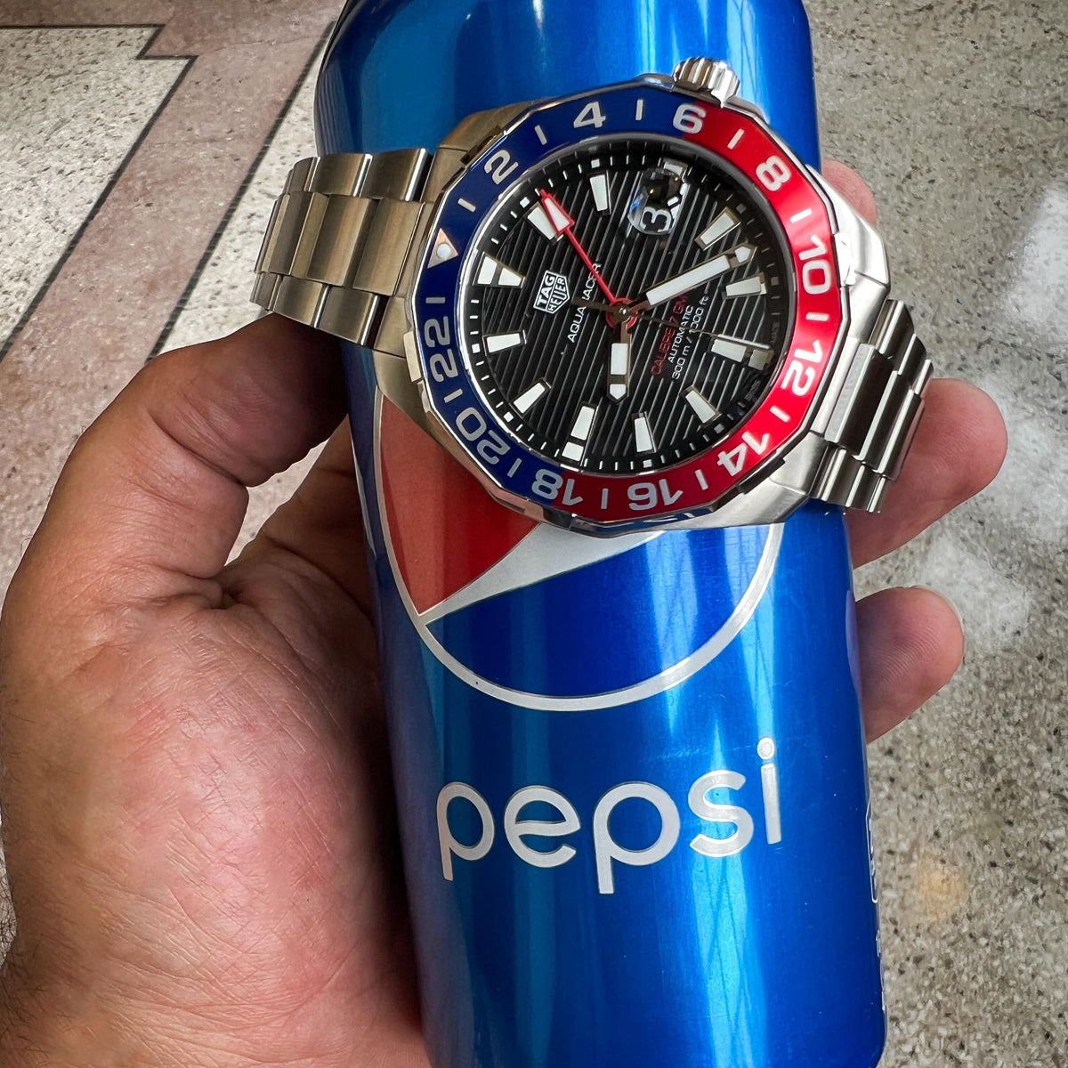  Shop Authentic Tag Heuer Aquaracer Pepsi Black Dial Watch for Men - WAY201F.BA0927 - Luxxuri