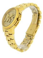  Shop Authentic Michael Kors Runway Quartz Gold Dial Gold Steel Strap Watch For Women - MK5852 - Luxxuri