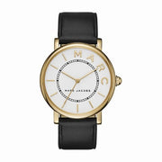  Shop Authentic Marc Jacobs Roxy White Dial Black Leather Strap Watch for Women - MJ1537 - Luxxuri