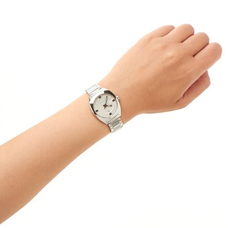  Shop Authentic Gucci GG2570 White Dial Silver Steel Strap Watch For Women - YA142502 - Luxxuri