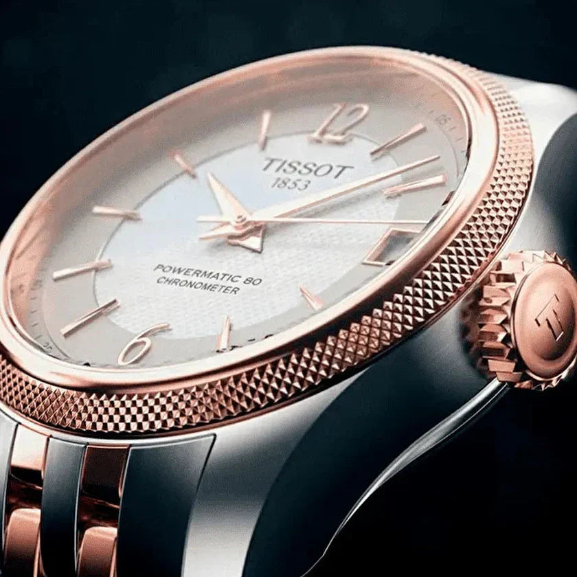  Shop Authentic Tissot Ballade Powermatic 80 Cosc Mother of Pearl Dial Two Tone Steel Strap Watch For Women - T108.208.22.117.01 - Luxxuri