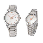  Shop Authentic Emporio Armani Quartz White Dial Silver Steel Strap Watch For Men - AR90000 - Luxxuri