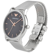  Shop Authentic Emporio Armani Luigi Analog Black Dial Silver Mesh Bracelet Watch For Men - AR11272 - Luxxuri