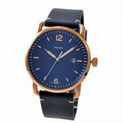  Shop Authentic Fossil The Commuter Blue Dial Blue Leather Strap Watch for Men - FS5274 - Luxxuri