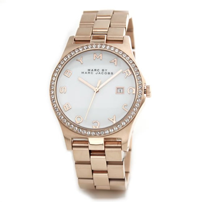  Shop Authentic Marc Jacobs Henry Diamonds White Dial Rose Gold Steel Strap Watch for Women - MBM3079 - Luxxuri