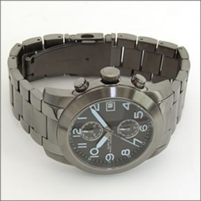  Shop Authentic Marc Jacobs Larry Chronograph Black Dial Grey Steel Strap Watch for Men - MBM5051 - Luxxuri