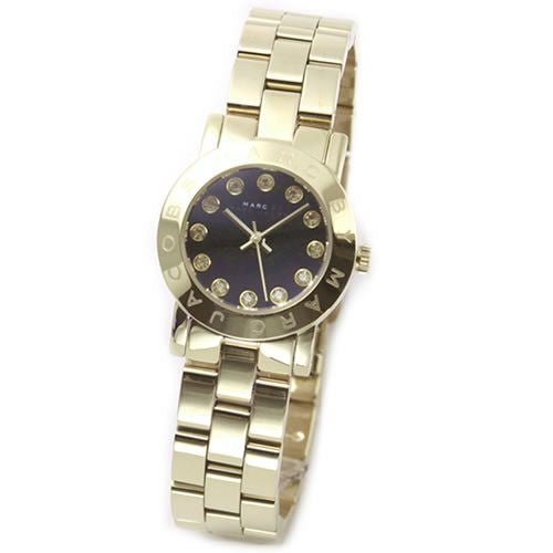  Shop Authentic Marc Jacobs Amy Black Dial Gold Steel Strap Watch for Women - MBM3336 - Luxxuri