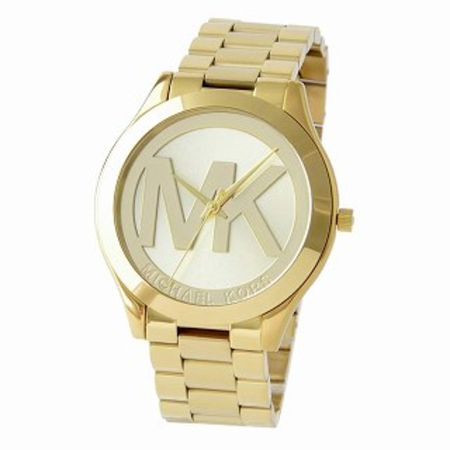  Shop Authentic Michael Kors Slim Runway Analog Gold Dial Gold Steel Strap Watch For Women - MK3739 - Luxxuri