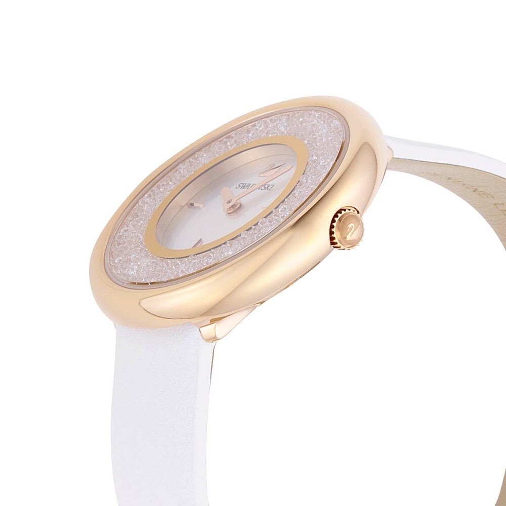  Shop Authentic Swarovski Crystalline Pure White Dial White Leather Strap Watch for Women - 5376083 - Luxxuri