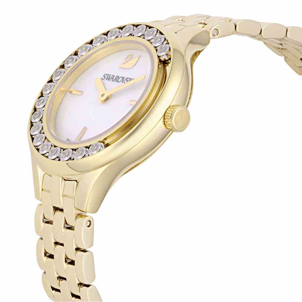  Shop Authentic Swarovski Lovely Crystals White Dial Gold Steel Strap Watch for Women - 5242895 - Luxxuri